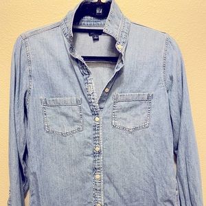 JCrew chambray button down oxford size 2